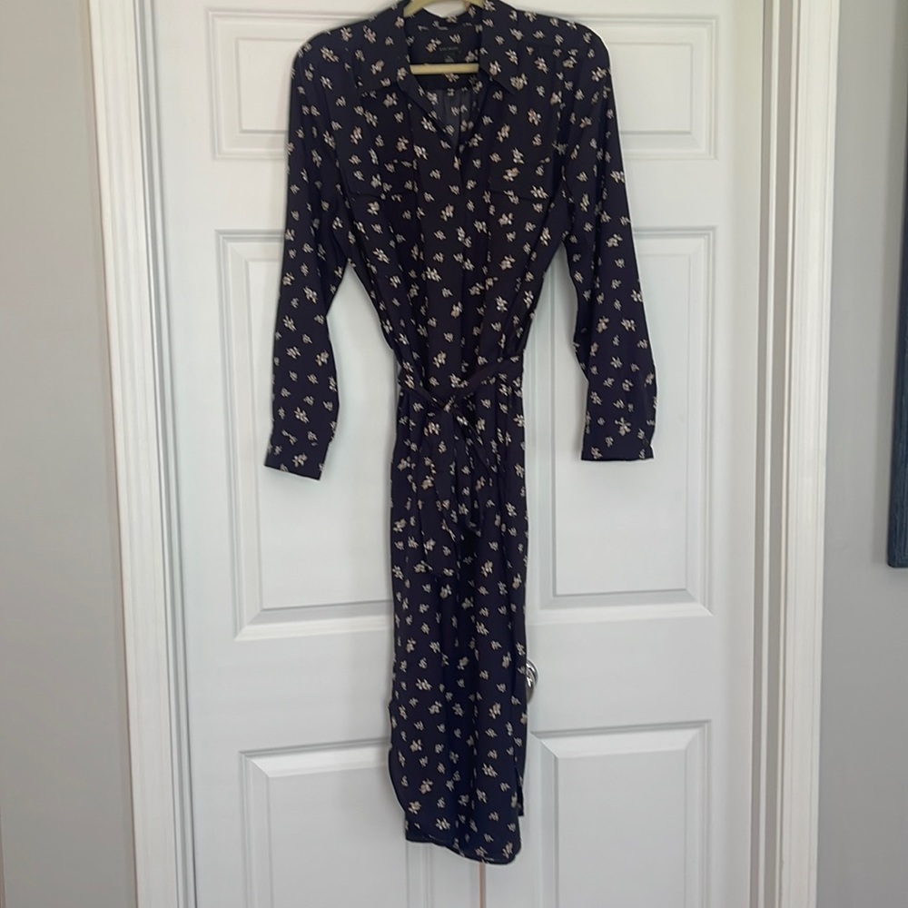 Ann Taylor Navy Shirtdress. Size XL.